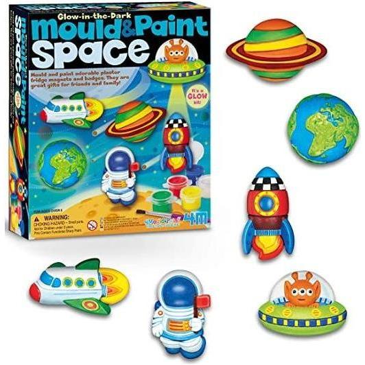 Dark Mould & Paint Space Kit by My Store, featuring molds and glow-in-the-dark paints for creative space-themed crafts.