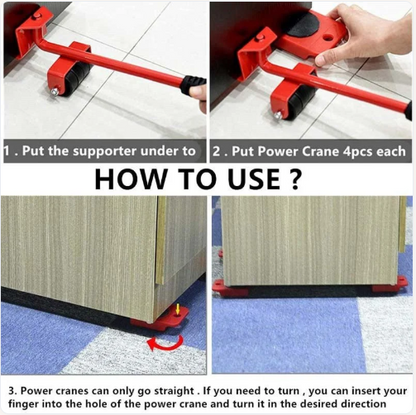 Heavy duty furniture mover tool by HS Carts Shop, with metal wheels and handles for easy moving of heavy furniture.