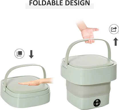 Foldable Mini Laundry Machine by Bloom Mart, compact appliance with foldable design ideal for small laundry loads